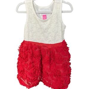 The Childrens Place Red & White Dress Size 18-24 months